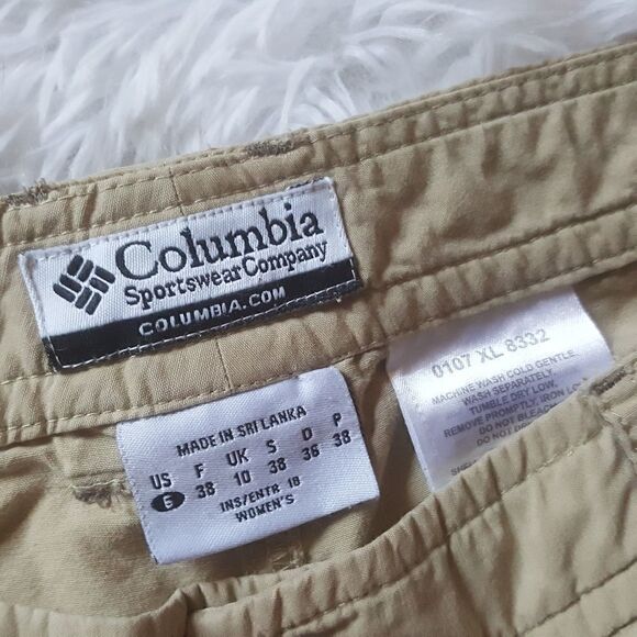 Columbia thin Khaki Crop Pants Size 6 - Picture 6 of 9